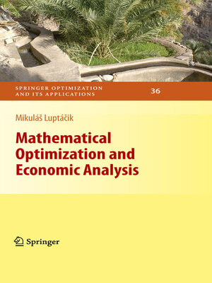 cover image of Mathematical Optimization and Economic Analysis